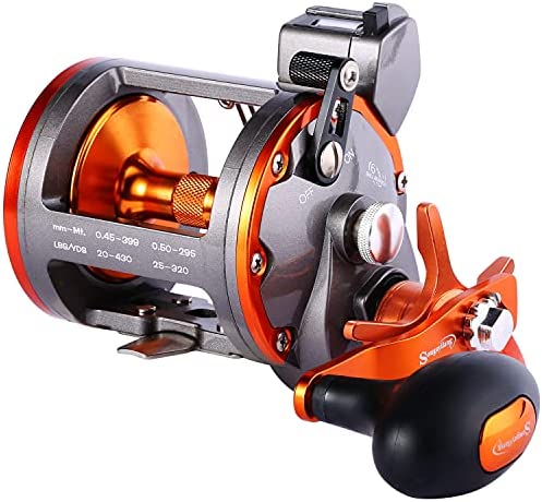 Sougayilang Line Counter Trolling Reel Conventional Level Wind Fishing Reel  reliable quality at discount 70%