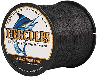  HERCULES Cost-Effective Super Cast 8 Strands Braided  Fishing Line 10LB to 300LB Test for Salt-Water,109/328/547/1094  Yards(100M/300M/500M/1000M),Diam.#0.12MM-1.2MM,Hi-Grade Performance,Variety  Colors Sale At 65% Discount